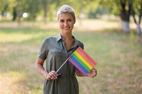 Free Photo Lesbian Woman With Flag