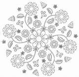 Blumen Mandalas Ausdrucken sketch template