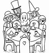 Coloring Halloween Pages Printable Kids Party Older Library Clipart Hallowen sketch template