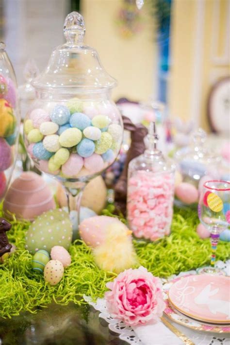 amazing beautiful spring  easter dining table setting