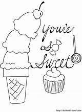 Dessert Cupcake sketch template