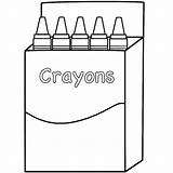 Coloring Crayons Pages Crayon Printable School Box Template Bigactivities sketch template