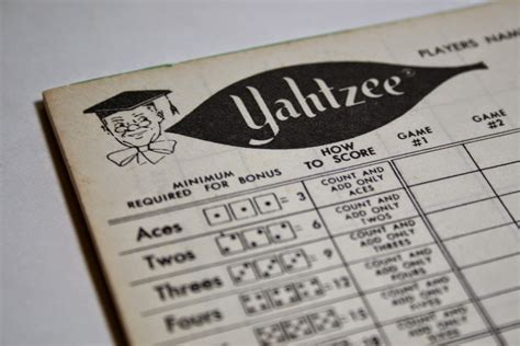 yahtzee  printable yahtzee score sheet
