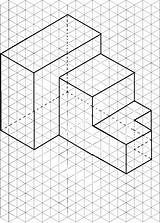 Paper Isometric Drawing Drawings Orthographic 3d Grid Draw Sketch Shapes Pstricks Oblique Geometric Graph Vistas Cad Dibujo Three Use Tex sketch template