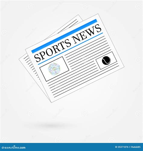 sports news newspaper headline front page stock vector illustration