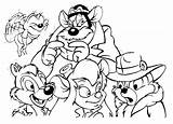 Chip Dale Coloring Pages Printables Kids Disney Rangers Printable Hawaiian sketch template