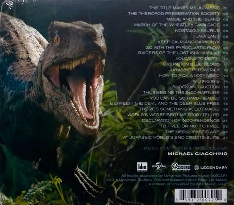 Cd Jurassic World Fallen Kingdom 2018 Trilha Reino Ameaçado Frete Grátis