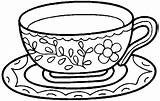 Tea Coloring Cup Pages Cups Colouring Teacup Saucer Drawing Para Desenho Template Pattern Vintage Twit Clipartbest Google Lego Colorir Sheets sketch template