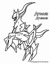 Pokemon Coloring Arceus Pages Dialga Pikachu Template sketch template
