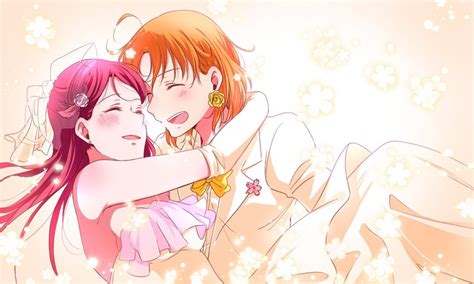 sakurauchi riko and takami chika love live and 1 more drawn by kougi