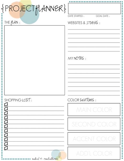 images   printable project forms printable project