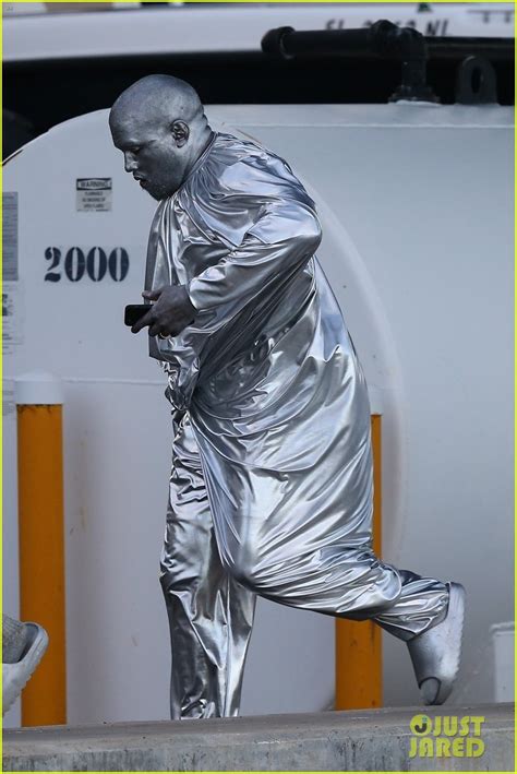 Kanye West Gets Covered In Silver Paint For Mary Opera