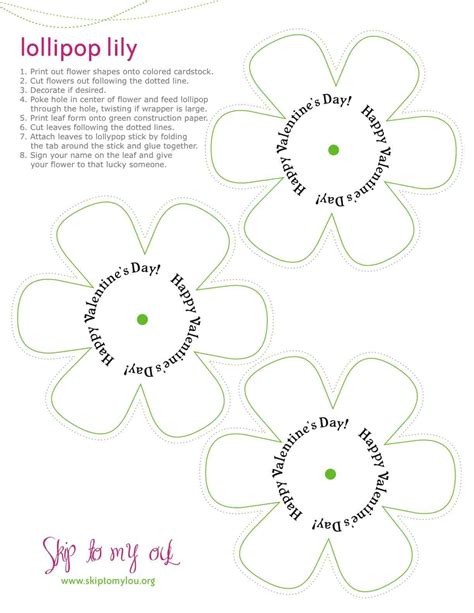 printable lollipop flower template