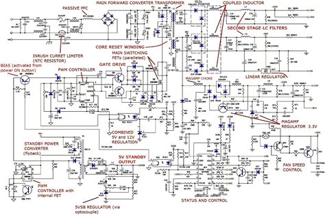 computer power supply schematic  operation theory