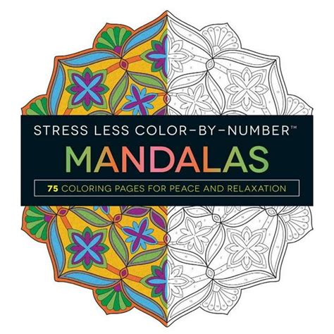stress  color  number mandalas  coloring pages  peace