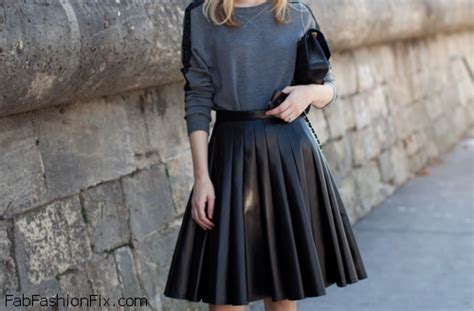 style guide how to style and wear leather skirt this fall