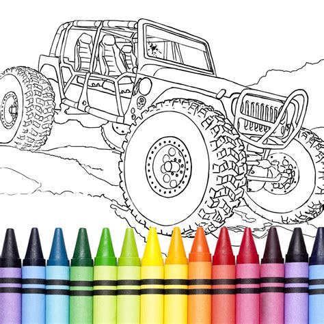 rc car coloring page printable