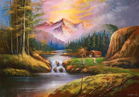 beautiful landscape oil paintings  art works  top artists