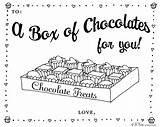 Coloring Pages Chocolates Box February Printable Candy Color Kids Valentine Printables Bar Print Bnute Size Person Bars Productions Search Book sketch template