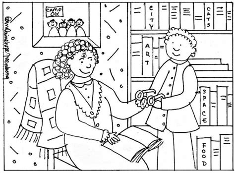 pajama day coloring page relax read  color