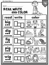 Cvc Worksheets Phonics Grade Kindergarten First Short Activity Fun Read Write Activities Color Teacherspayteachers Teaching sketch template