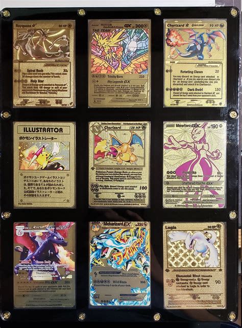 ultra rare pokemon cards gold metal custom cards  screw etsy