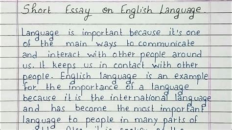 write  short essay  english language essay english youtube