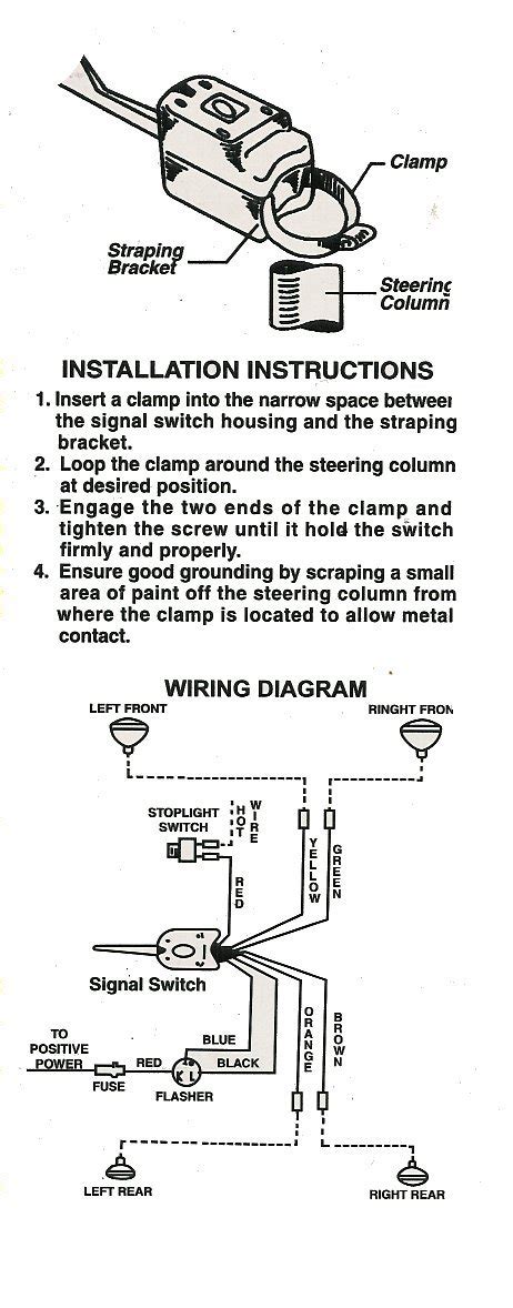 hl universal turn signal switch  wire  indicator light