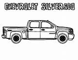 Silverado Coloring sketch template