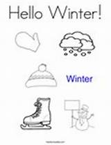 Hello Winter Coloring Change Template sketch template