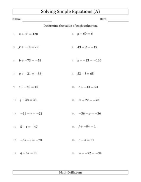 algebra  grade math worksheets thekidsworksheet