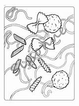 Meatballs Meatball Noodles Whimsical sketch template