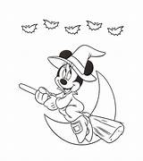 Witch Pages Coloring Halloween Minnie Flying Mouse Hat Witches Disney Cute Colorings Getcolorings Print Mickey Template Printable Princess Getdrawings Color sketch template