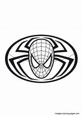 Spiderman Coloring Pages Spider Man Symbol Template sketch template
