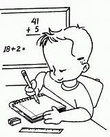 Coloring Kids Learning Pages Math Addition Colorear Para Nino Sumar Boy Learn School Clipart Aprendiendo Pdf 為孩子的色頁 sketch template
