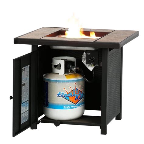 btu outdoor propane table heater gas patio fire pit   square