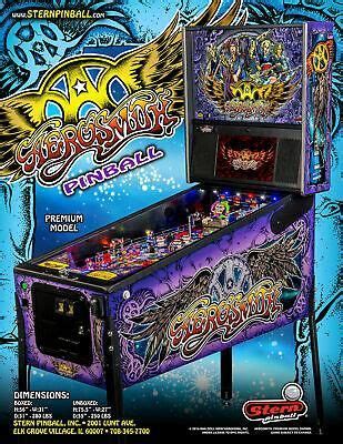 aerosmith premium pinball flyer original arcade machine hard rock roll art pinball pinball