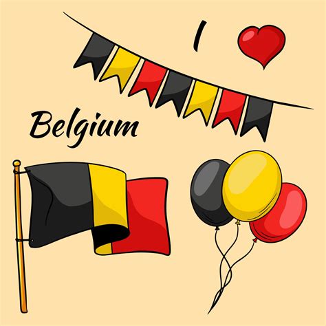 belgium flag flags  balloons   colors  belgium cartoon