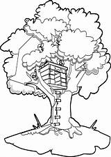 Colouring Treehouse Coloringpage sketch template