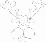 Rudolph Pages Coloring Reindeer Rudolf Christmas Face sketch template