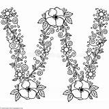 Coloring Pages Flower Alphabet Floral Printable Letter Getcoloringpages Sheets Letters sketch template