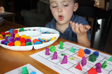 colors grid game homemade preschool math game