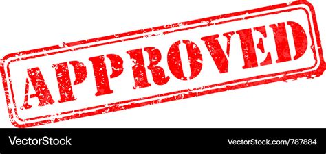 approved rubber stamp royalty  vector image