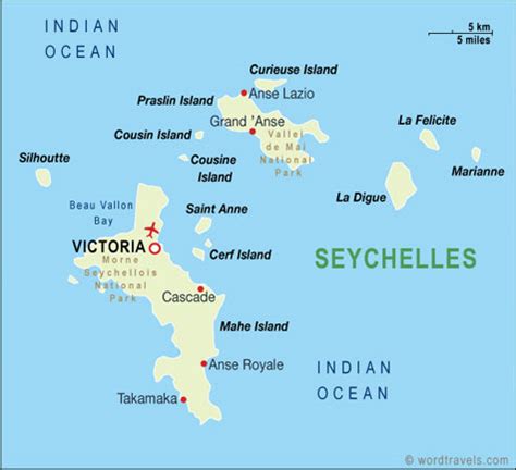 seychelles map seychelles travel maps  word travels