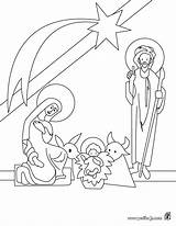 Belen Nacimiento Pesebre Imprimir Nativity Pesebres Hellokids Crib Línea Cristianas sketch template