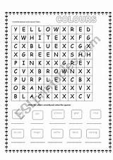 Wordsearch Colours Worksheet Preview sketch template