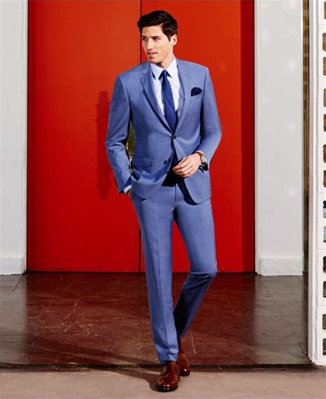 wear  light blue suit modern mens guide