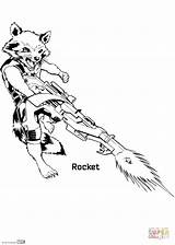 Galaxy Guardians Coloring Rocket Pages Drawing Printable Anime Cartoon sketch template