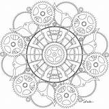 Gears Compass Mandalas Donteatthepaste Cogs Webstockreview Mandale Designlooter Librairie sketch template