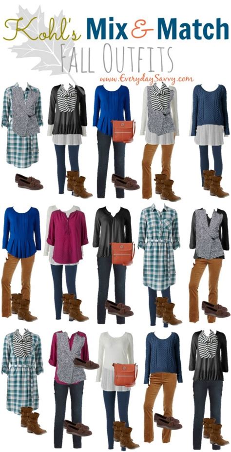 Kohl S Mix And Match Fall Casual Outfits Everyday Savvy